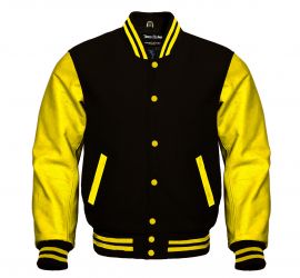 Varsity Jacket Black Yellow